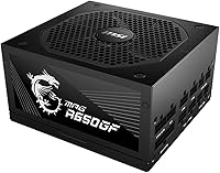 Vista 18 de MSI MAG A650GL, fuente de alimentación para juegos compacta totalmente modular de 650W, 80+ Gold, PSU ATX, garantía de 10 años