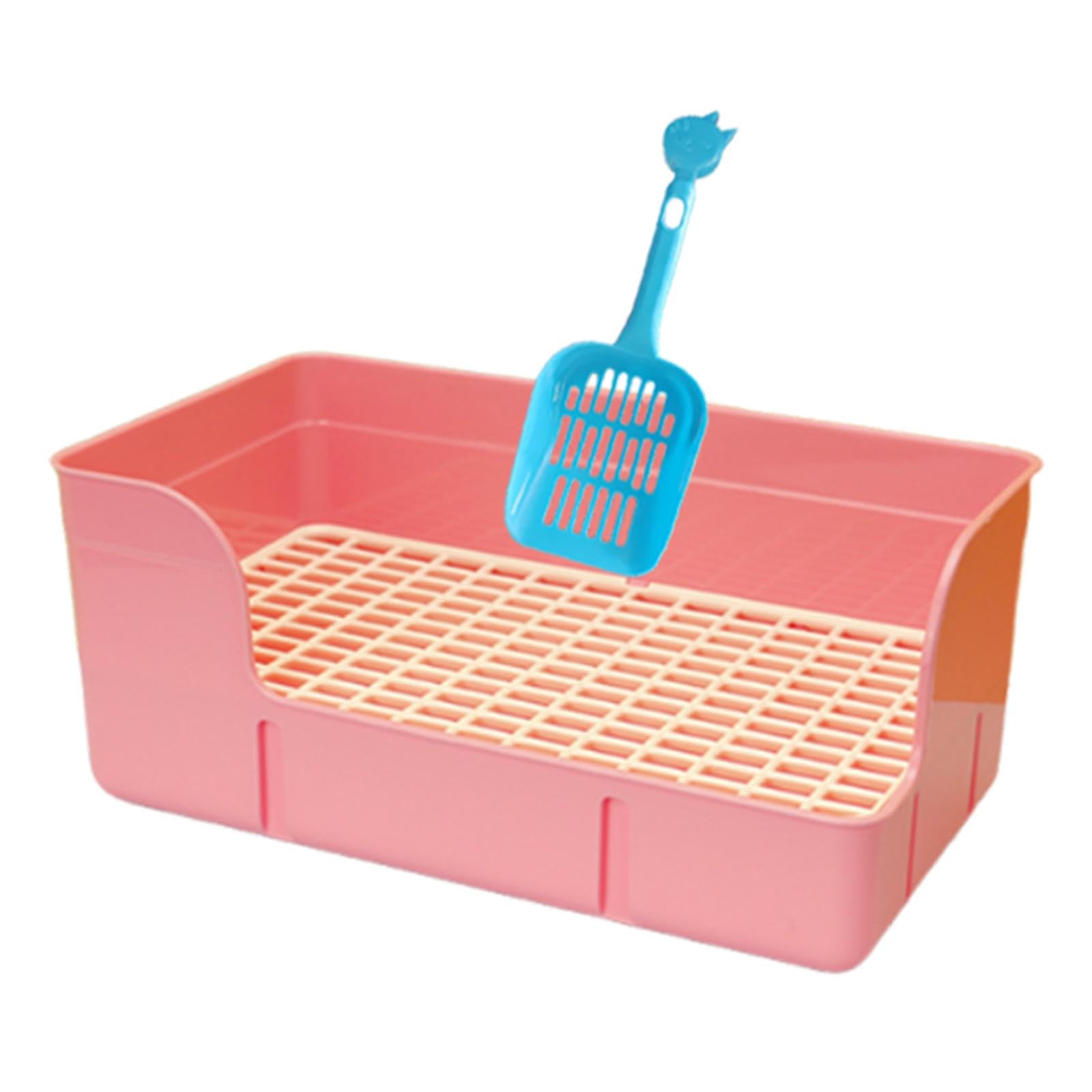 KESOTO Toilette per Conigli E Piccoli Animali, Vassoio per Furetti, Rosa