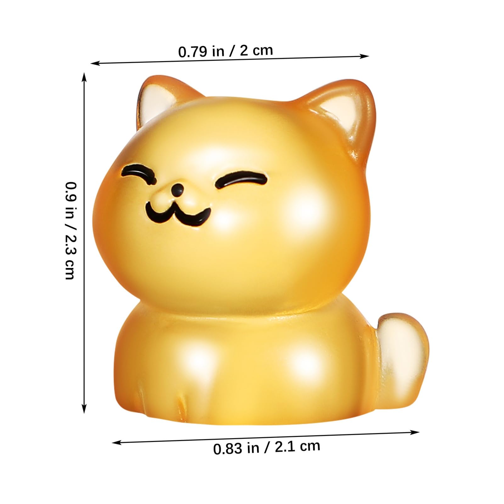 TOYANDONA 20 pcs Miniature Cat Figures Glow Dark Cats Tiny Animal Figurines Dollhouse Landscape Garden Craft Decorations - Image 4