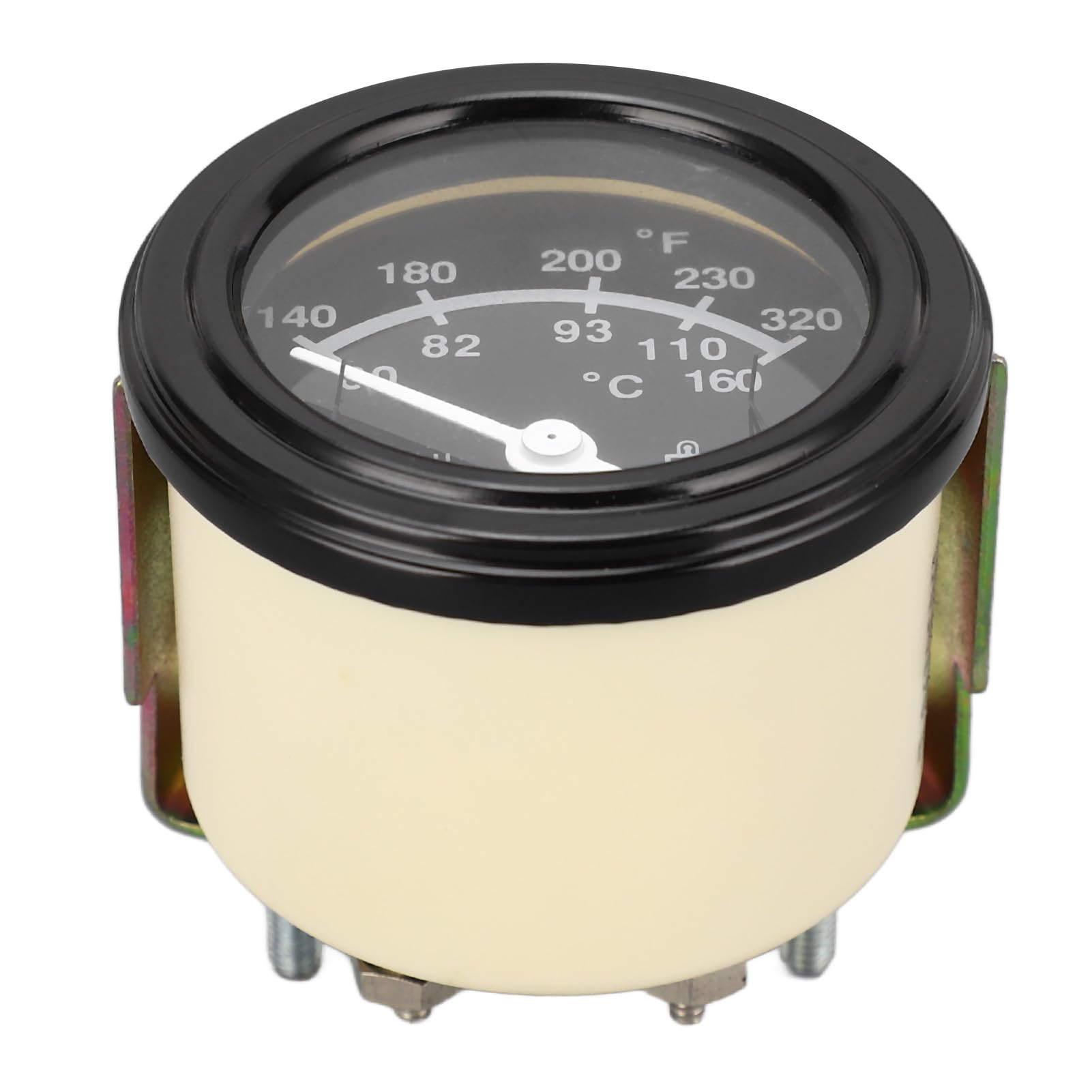 DC 24 V Öltemperaturanzeige, Zeiger-Motormessgerät, kompatibel mit -Generatoren – 52 mm Einbaugröße – Edelstahl- und ABS-Gehäuse – transparente wasser- und staubdichte Abdeckung (Öltemperaturanzeige)
