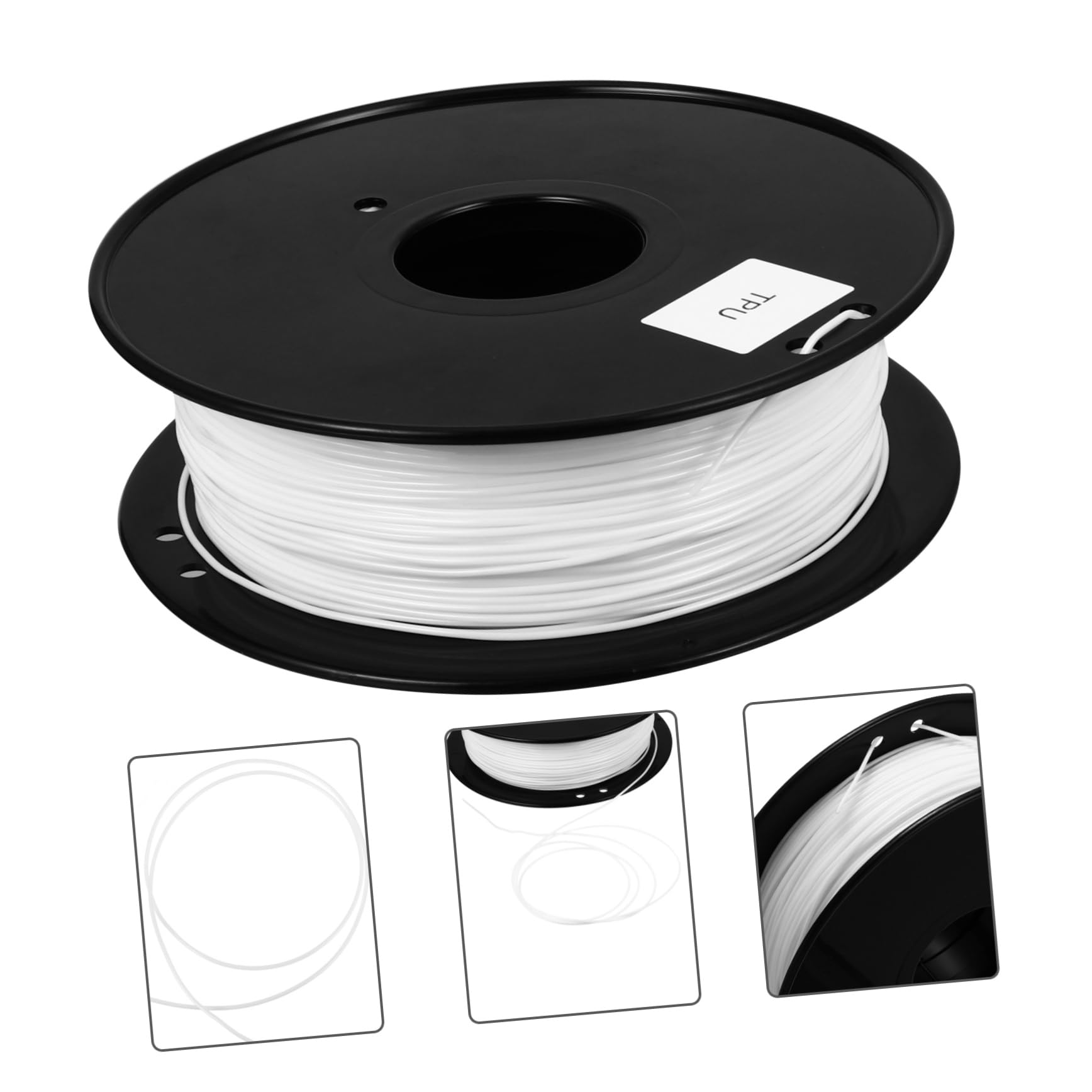 GLEAVI Filamento Flexible de Tpu Blanco 1.75mm para Impresora 3d 0.8kg Suave Larga Duración