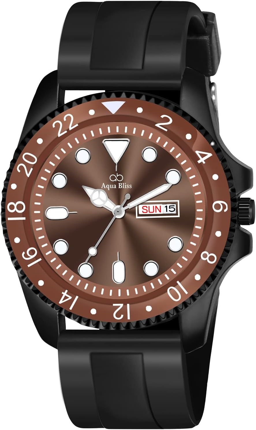 205 Black Silicon Strap Day & Date Display Analog Men's Watch
