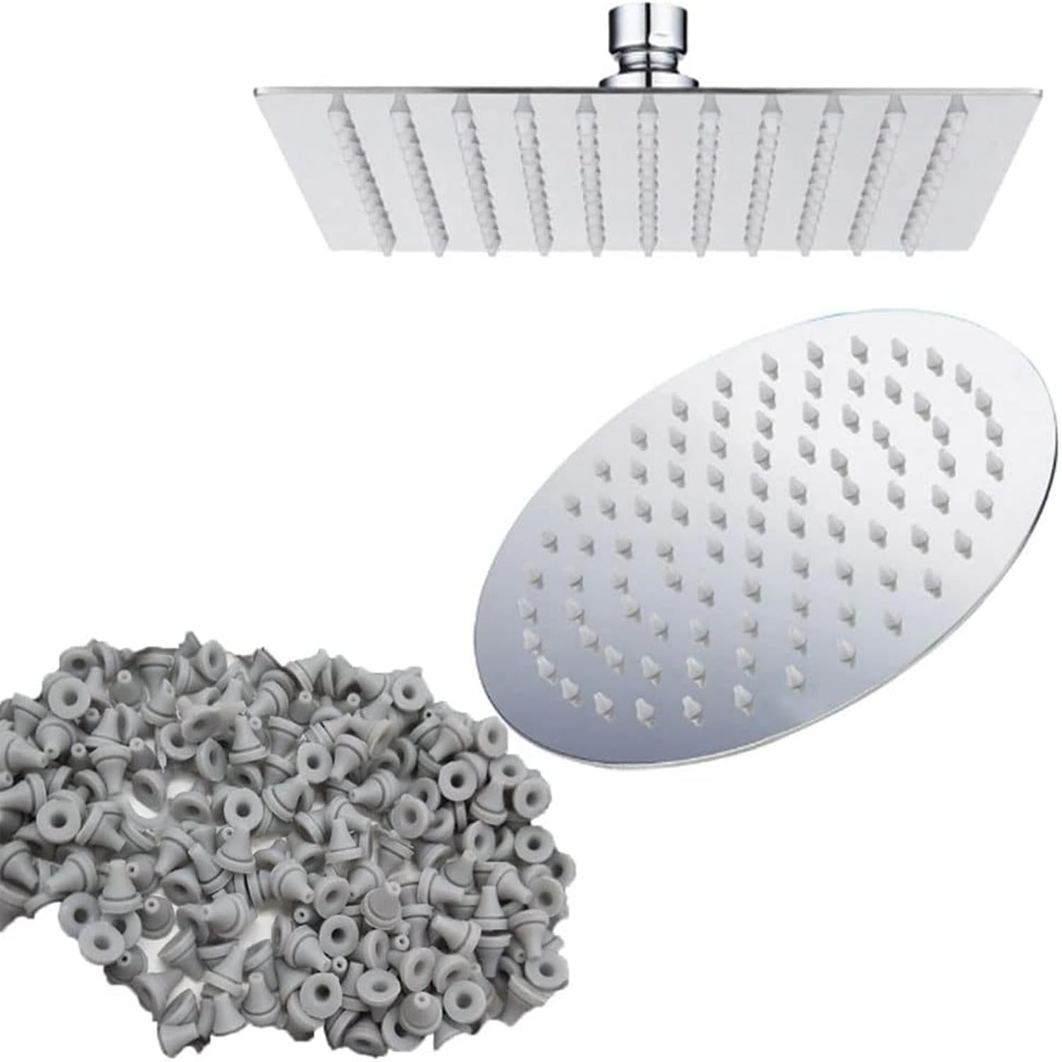 50 Ugelli Per Soffione Doccia Sostitutivi Per Foro Di Spruzzo Ugello In Silicone Beccuccio Per Irrigatore Punte Rotonde Parti Di Riparazione Per Soffione Doccia (Gel di silice)
