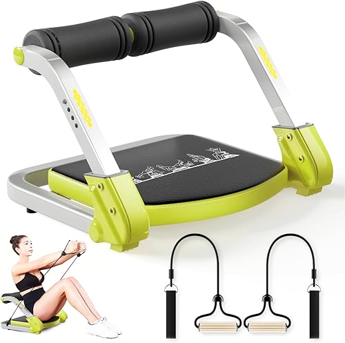 Máquina de entrenamiento abdominalcrujido, equipo de entrenamiento abdominal, 4 de resistencia ajustable, máquina de sentarse para entrenamiento de