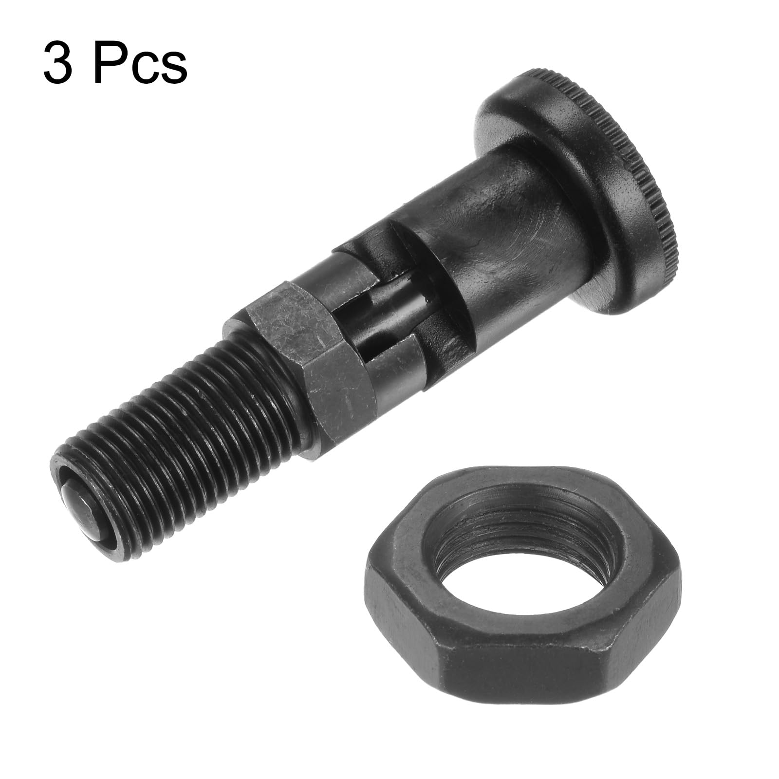 QUARKZMAN 3 Piezas Plunger Resorte Bola Ajuste Rápido M16x15 Rosca 8mm Diámetro Pasador Plunger Índice Retráctil Acero Carbono Con Bloqueo Automático Para Equipos Industriales
