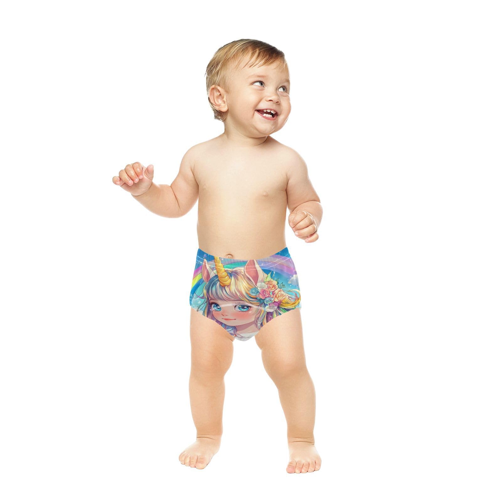 Coikll Rainbow Girl Toddler Training Underwear Waterproof Baby Pee Pants -2T
