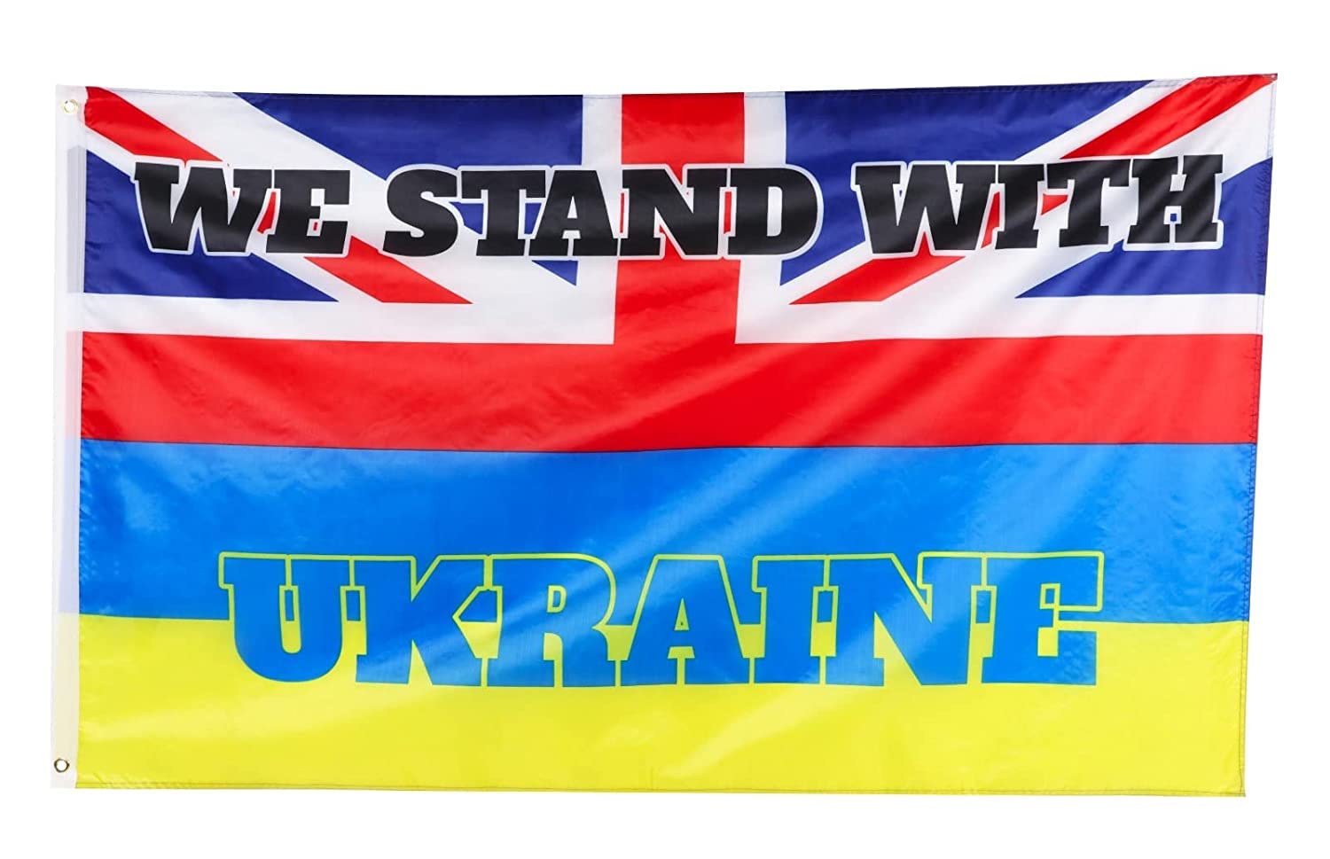 SHATCHI 5ft x 3ft UK Support Ukraine Flag with Eyelets Fan Rally Events Banner Office Home Building Decorations For Parade Country Support (112440)