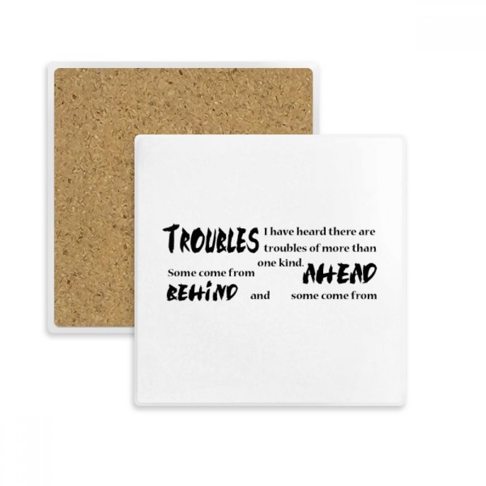 Coaster tasse absorbant avec citations inspirantes pour votre table basse