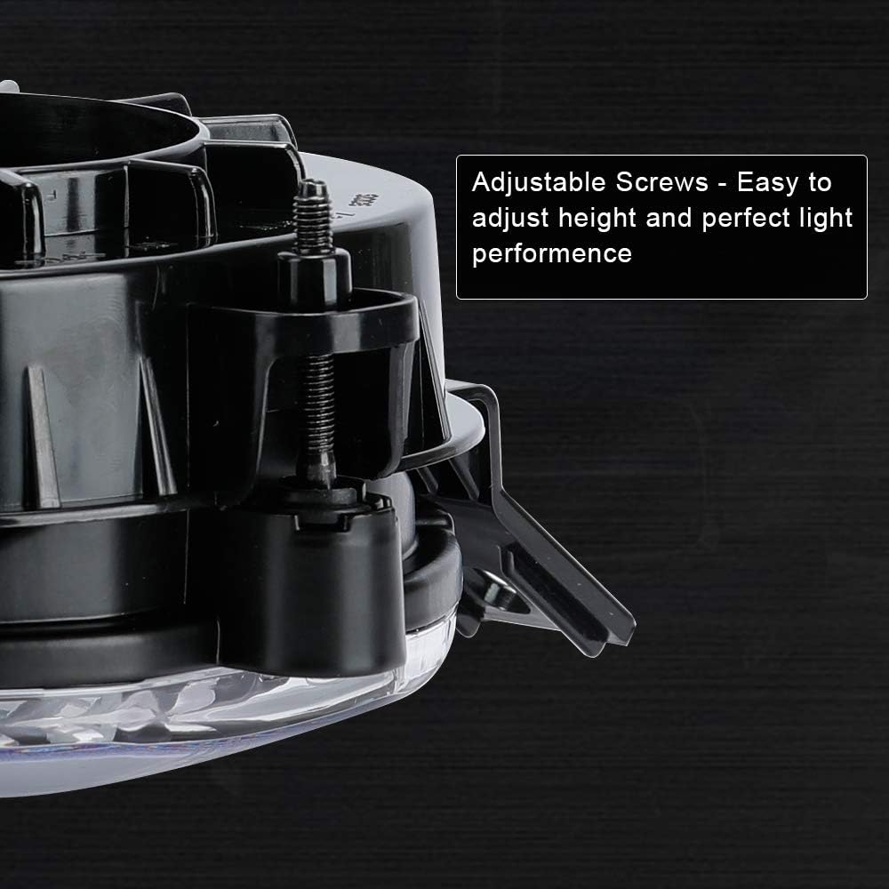 ROCCS LED Fog Lights DRL for Dodge Ram 1500 2002-2008 Dodge Ram 2500/3500 Pickup Truck 2003 2004 2005 2006 2007 2008 2009, 2004-2006 Durango Pair Black Daytime Running Light Passing Lamps