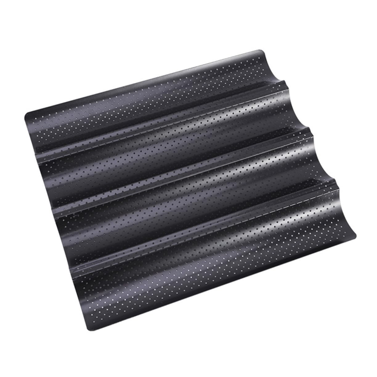 Molde para Pan Francés de Carbono Premium Bandeja Antiadherente de Ranuras para Hornear Baguettes Casa Molde Resistente y Fácil de Limpiar Herramienta Profesional para Panadería
