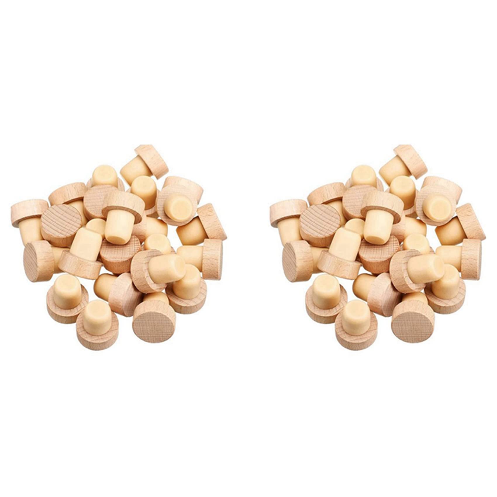 Hndhbfgrt 100Pc Wine Bottle Cork T Shaped Cork Plugs for Wine Cork Wine Stopper Reusable Wine Corks Wooden and Rubber Wine Stopper