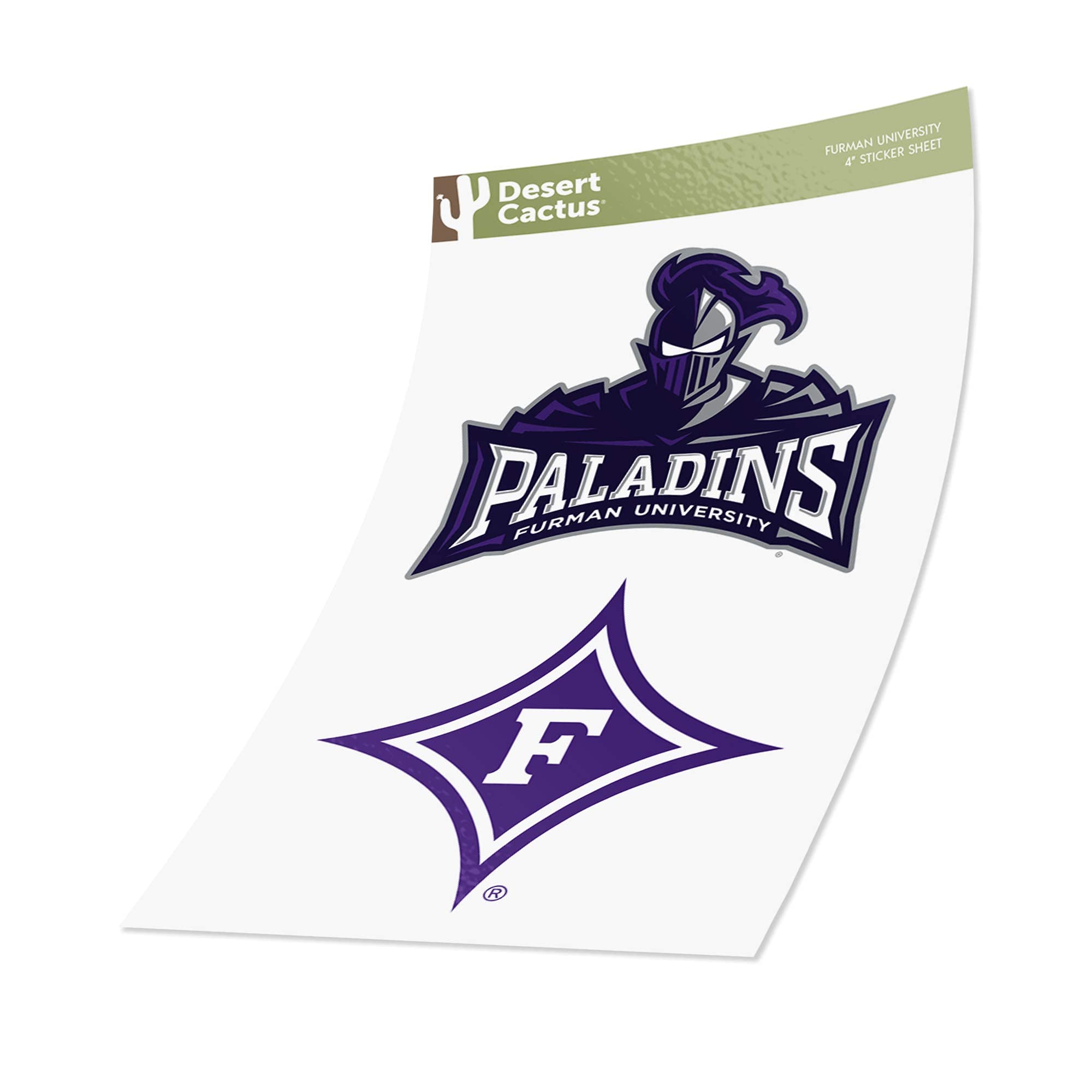 Furman University Sticker Sheet – Officially Licensed NCAA Vinyl Decals For Laptop, Water Bottle, Car & Scrapbooking