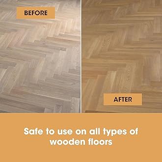 Furniture Clinic Wood Floor Maintenance Oil - Maintains and Restores All Types of Oiled Wooden Flooring - Protects Against Stains - Reduces Wear & Tear - Natural Satin Finish - 500ml