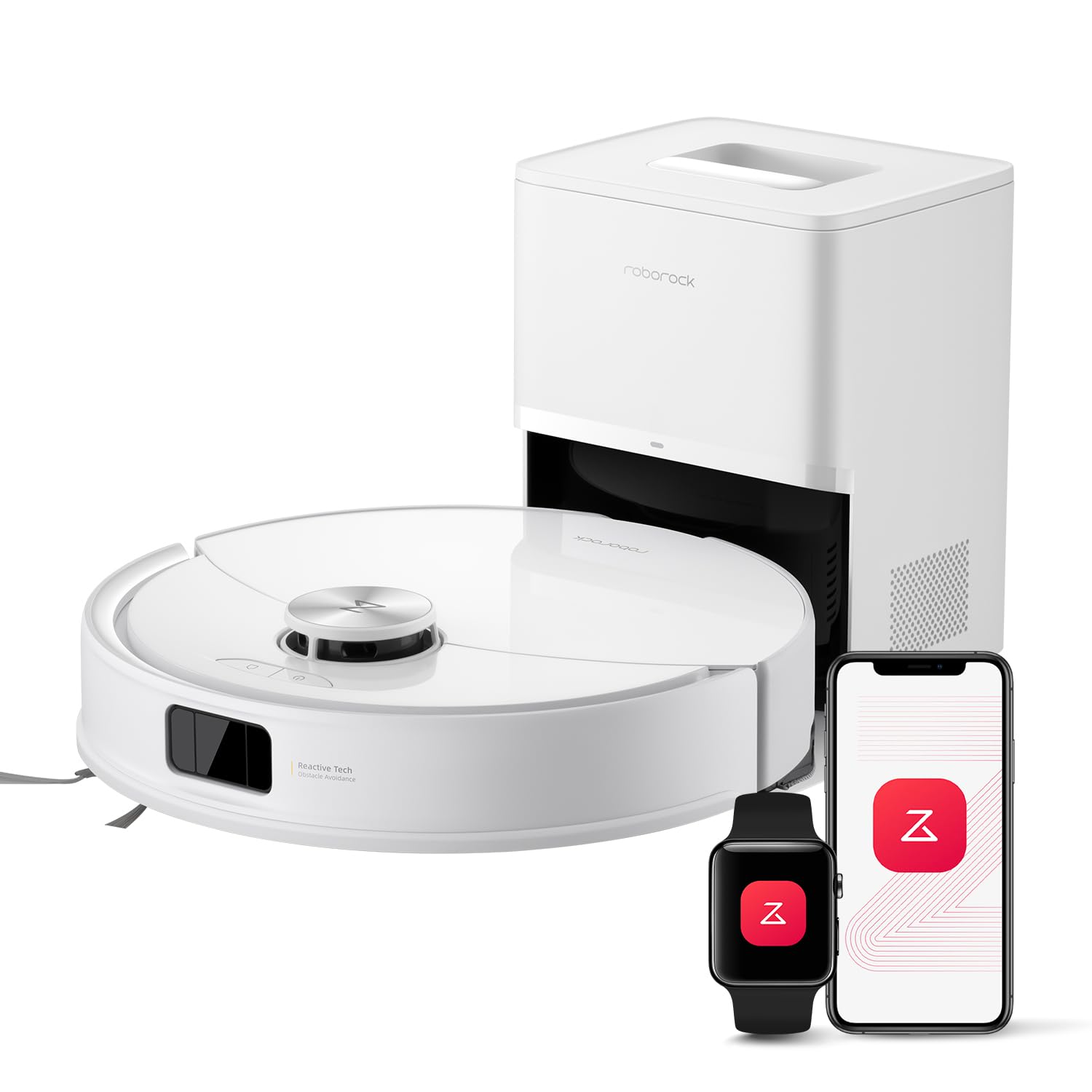 roborock Q10 S5+ Robot Vacuum and Mop, 10,000Pa Suction, Upgraded from Q8 max+, 70 Days Self-Emptying, Obstacle Avoidance, Sonic Mopping, Dual Anti-Tangle Design, Auto Mop Lifting, Ideal for Pet Hairroborock Q10 S5+ Robot Vacuum and Mop, 10,000P…