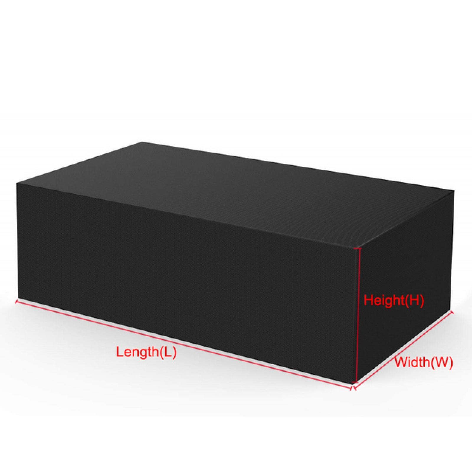 Funda impermeable para caja de almacenamiento de jardín al aire libre, 145 x 100 x 75 cm, tela 420D resistente a los rayos UV, resistente a los rayos UV, protector de mesa de ratán negro resistente a