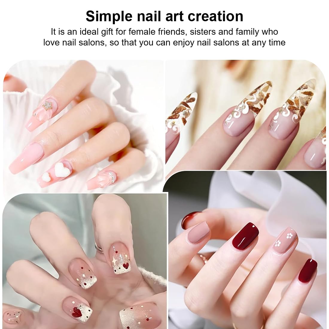 Set di 5 pennelli per unghie – Pennello professionale in gel e acrilico per unghie – Pennello gel per nail art – Pennello acrilico per unghie – Set di pennelli per unghie in gel