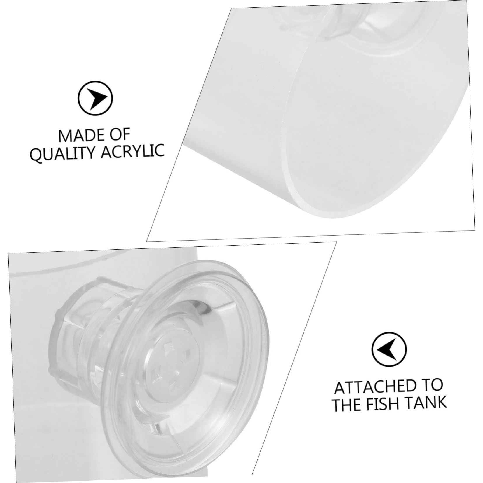 TOGEVAL Fish Feeder Ring 3 Pcs Floating Fish Feeder Suction Cup Aquarium Supplies