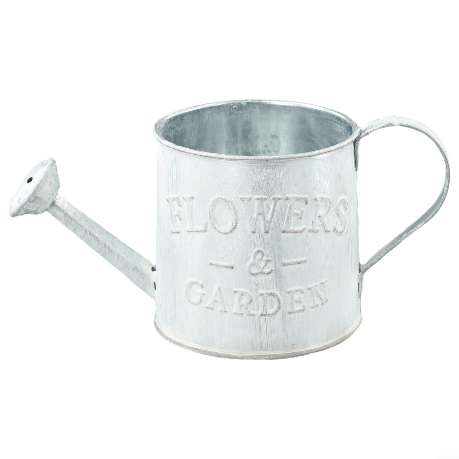 CNANRNANC 1 Piece Vintage Iron Watering Can Retro Metal Flower Pot Bucket Vase With Engraved Letters, Compact 9Cm X 8.5Cm For Home And Garden Decoration(The Old)