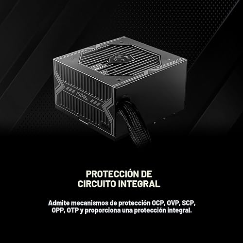 Miniatura 6 de MSI MAG A650BN, fuente de alimentación compacta no modular de 650 W, bronce 80+, ventilador de bajo ruido, diseño PFC activo, garantía de 5 años