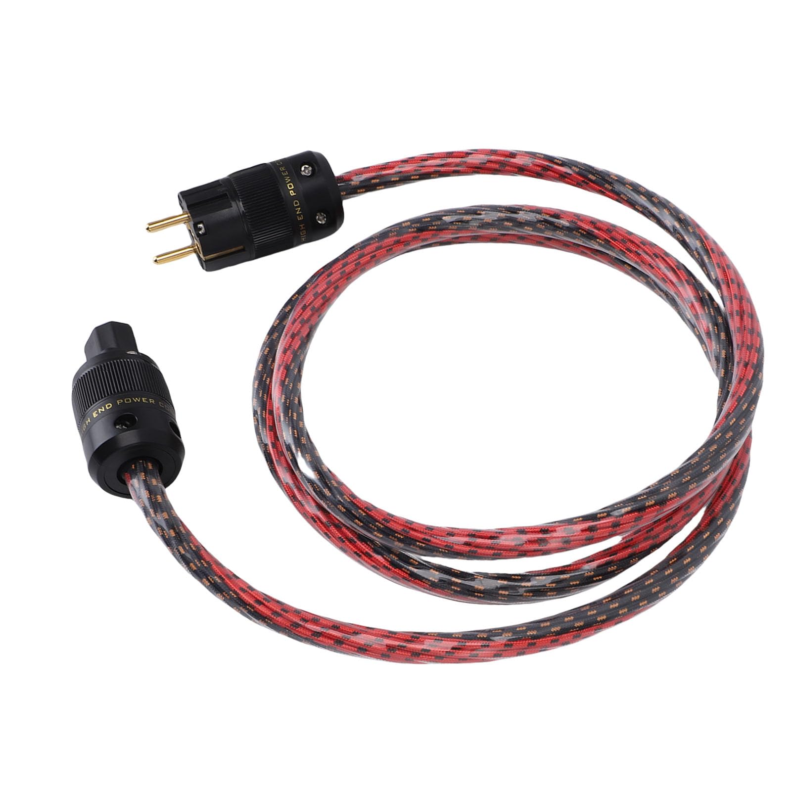 Generic Cable de Alimentación de Blindaje HiFi 10AWG OFC, Conectores Chapados en Oro para Potente Filtro, Tocadiscos, Amplificador, Reproductor de CD