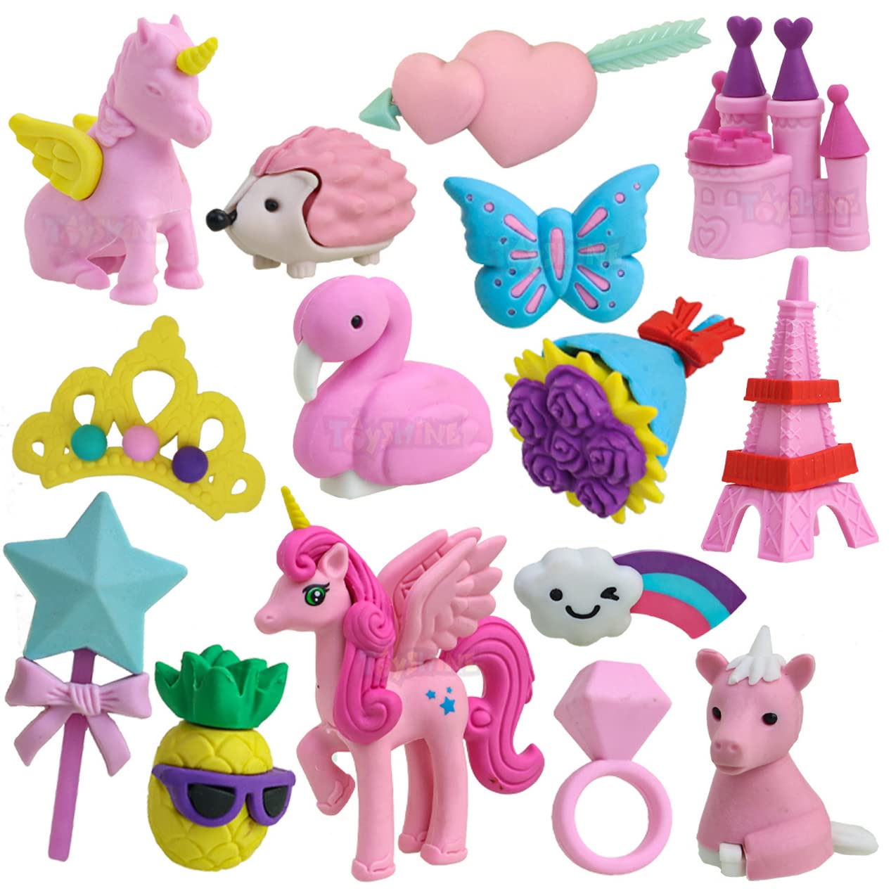 Toyshine Pack of 15 Pricess Castle Colorful Erasers for Children Party Favors, School Supplies (B09L4VC649) Amazon Price History, Amazon Price Tracker