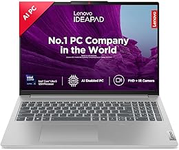 Lenovo IdeaPad Slim 5 Intel Core Ultra 5 125H 16" (40.6cm) WUXGA-IPS 300Nits Thin & Light Laptop (16GB RAM/1TB SSD/AI PC/Windows 11/Office Home 2024/FHD+IR Camera/1Yr ADP Free/Grey/1.8Kg), 83DC0096IN