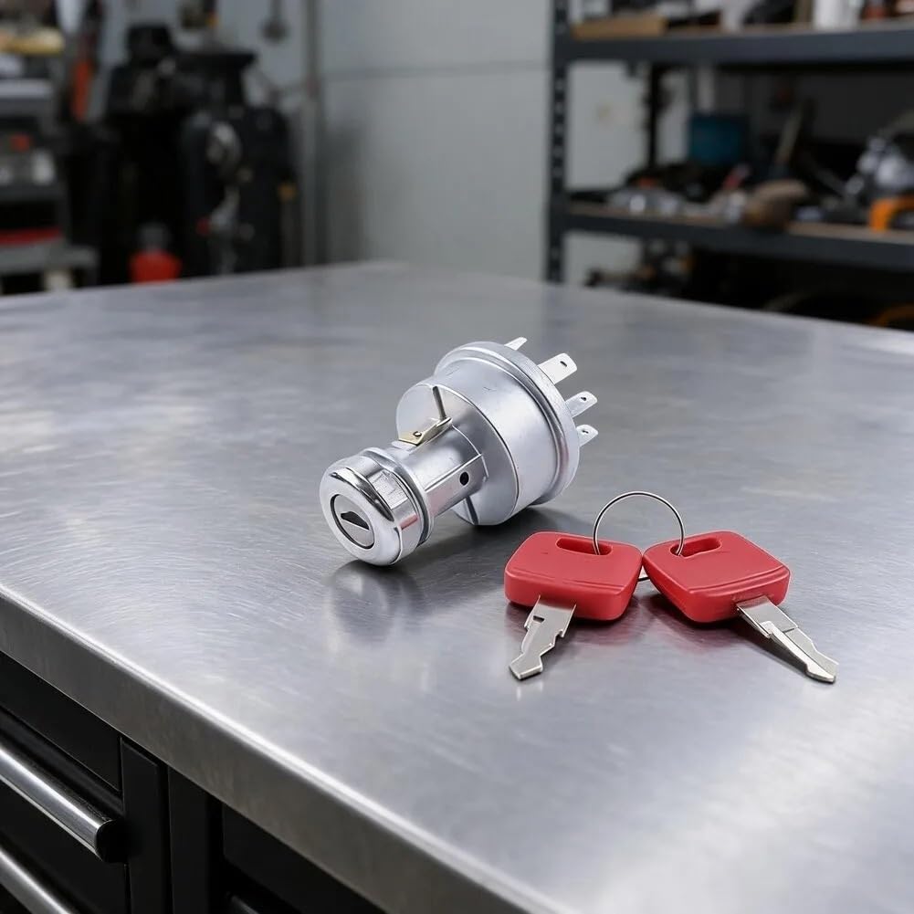 Zündschloss Passend für 6400 Traktor Landmaschinen Starter RE61717 Zündschalter für verschiedene landwirtschaftliche Aufgaben Robuster Kunststoff und Metall