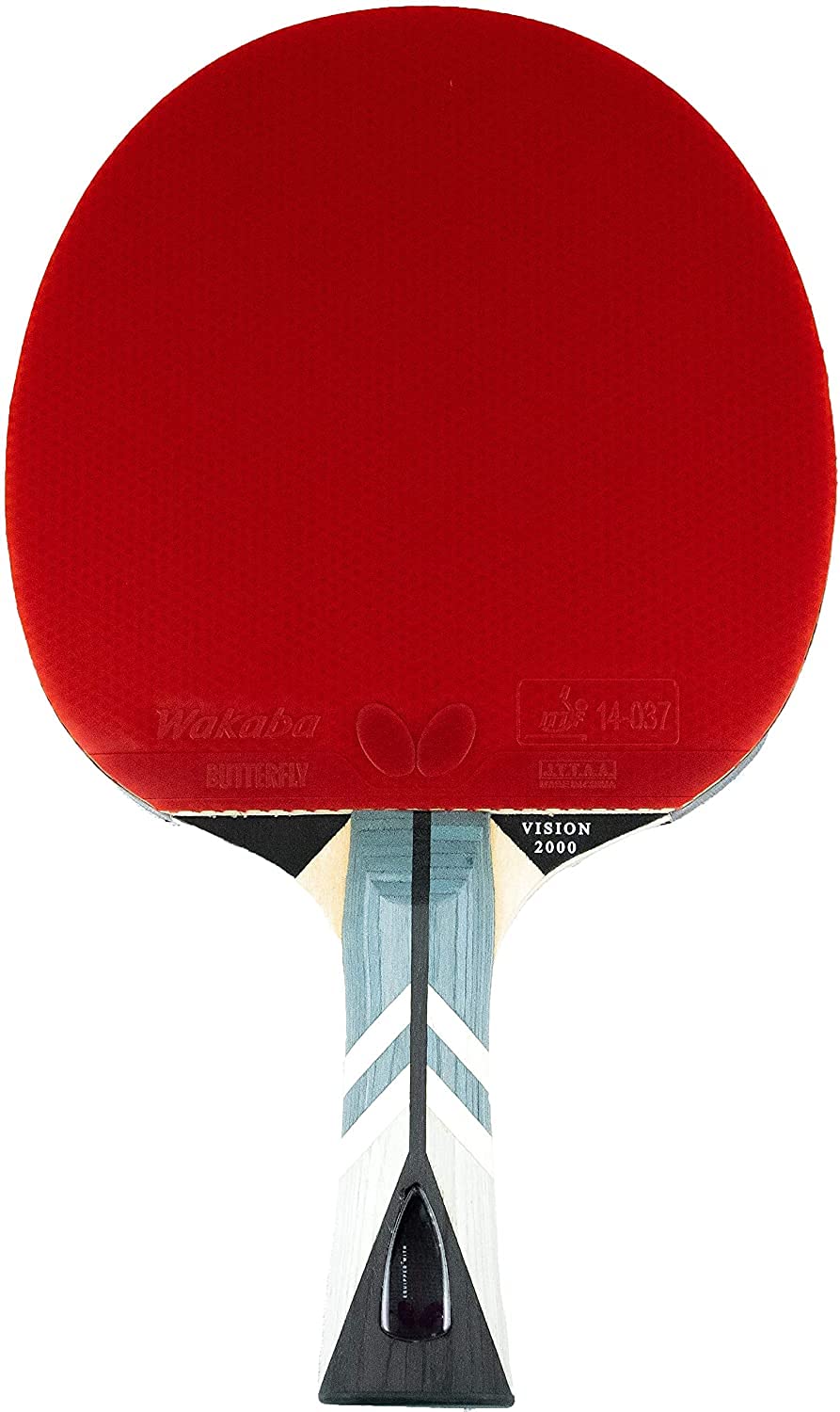 Butterfly® Timo Boll Vision 2000 Tischtennisschläger | Tischtennis Racket Bat TT Profi Wettkampfschläger technisch fortgeschrittene Spieler | ITTF zertifizierter Wakaba Belag | Griffform
