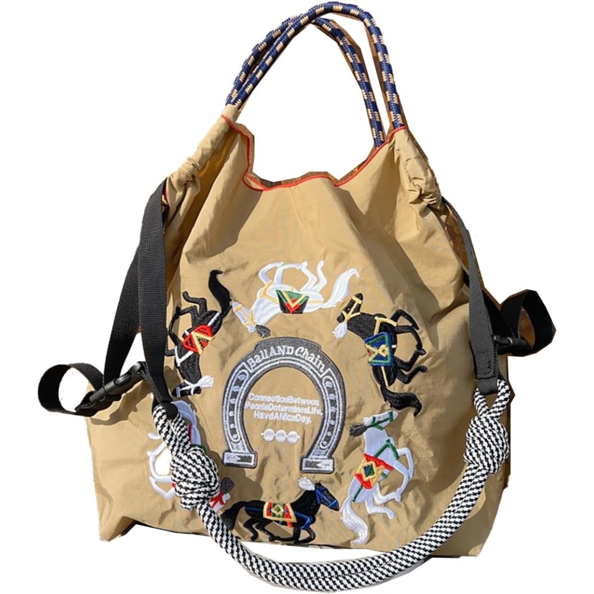 パロディH 全刺繍サブバッグ エコバッグ クルクル巻いて持ち運べる