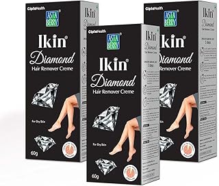 Ikin Diamond Hair Remover Cream 60gm, Pack of 3 (3 x 60g) Hair Removal Cream for Women | Suitable for Legs, Underarms & Bikini Line-picture-38