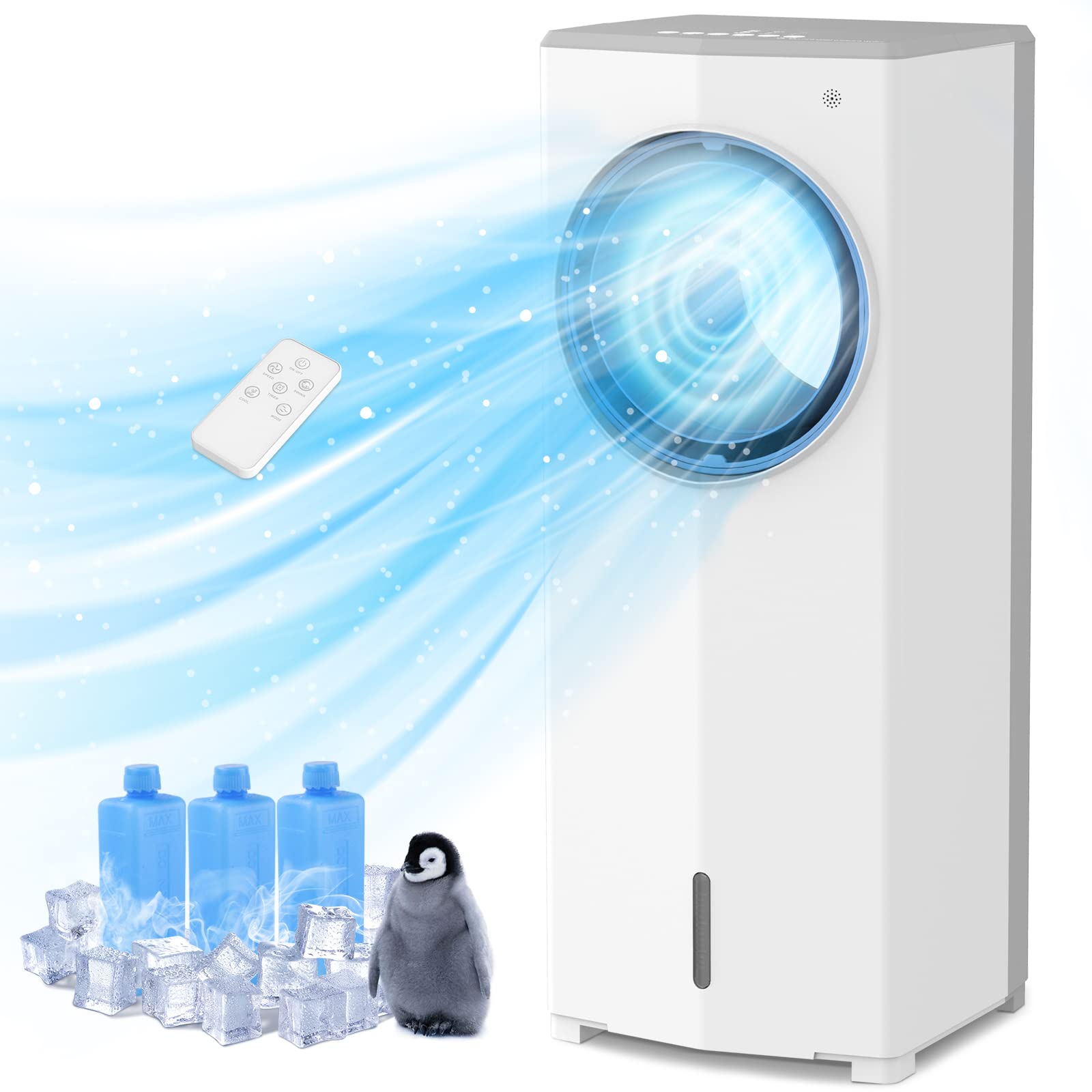 Buy 3 In 1 Evaporative Air Cooler, LifePlus Portable Air Cooler with