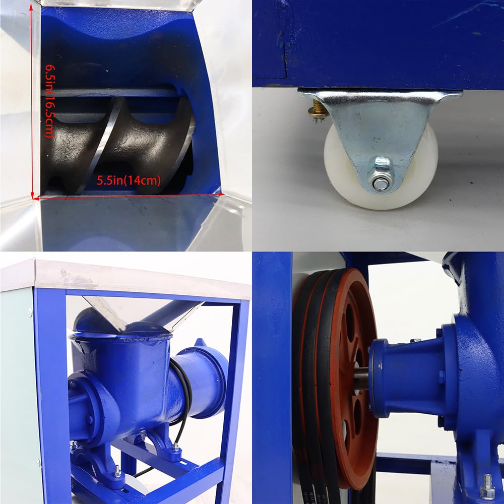 Trituradora de huesos de 220 V y picadora de carne tipo 62 Máquina trituradora de carne y hueso Picadora de carne eléctrica para pescado, pollo y verduras, 4KW 4
