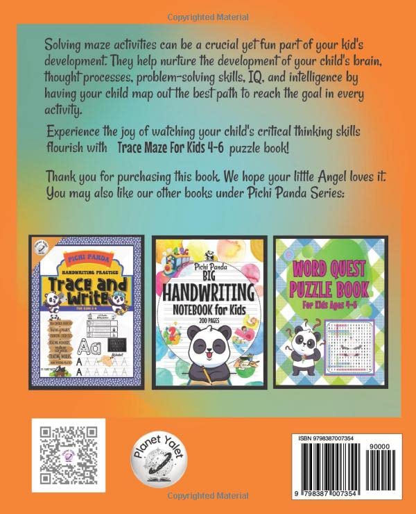 Trace Maze For Kids Ages 4-6: Panda-Themed Alphabet Maze Problem Solving Puzzle Activities Keep Kids Busy and Entertained For Hours. Promotes ... skills. Perfect as gift for boys & girls image 3