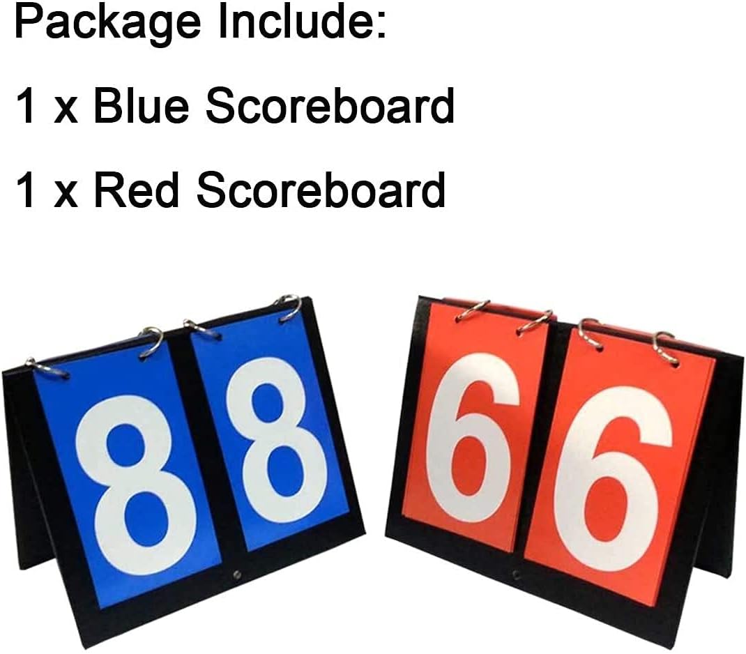 Portable Flip Scoreboard-Scoreboard for Baseball Football Table Tennis, Football Volleyball, Basketball, Table Tennis Track and Field Curling, Fencing, Rugby, Ice Hockey