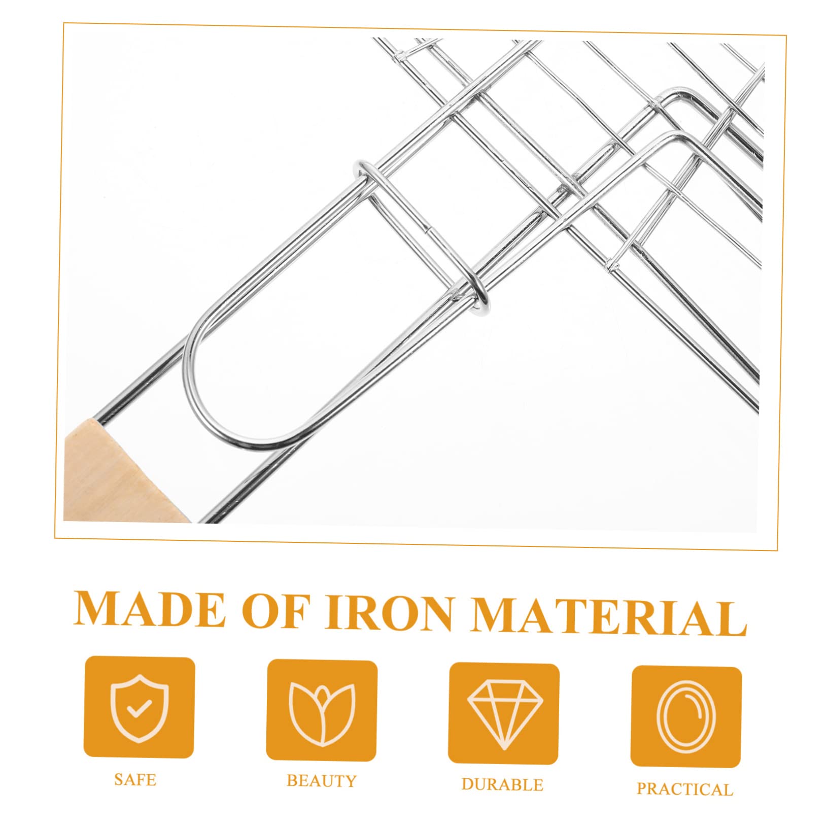 Toddmomy 2 Stücke Gegrilltem Fisch Clips Veggie Gemüse Roste Camping Grill Rack Mesh Grillen Grill Korb Grill Werkzeug Picknick Grill Ausrüstung Holz
