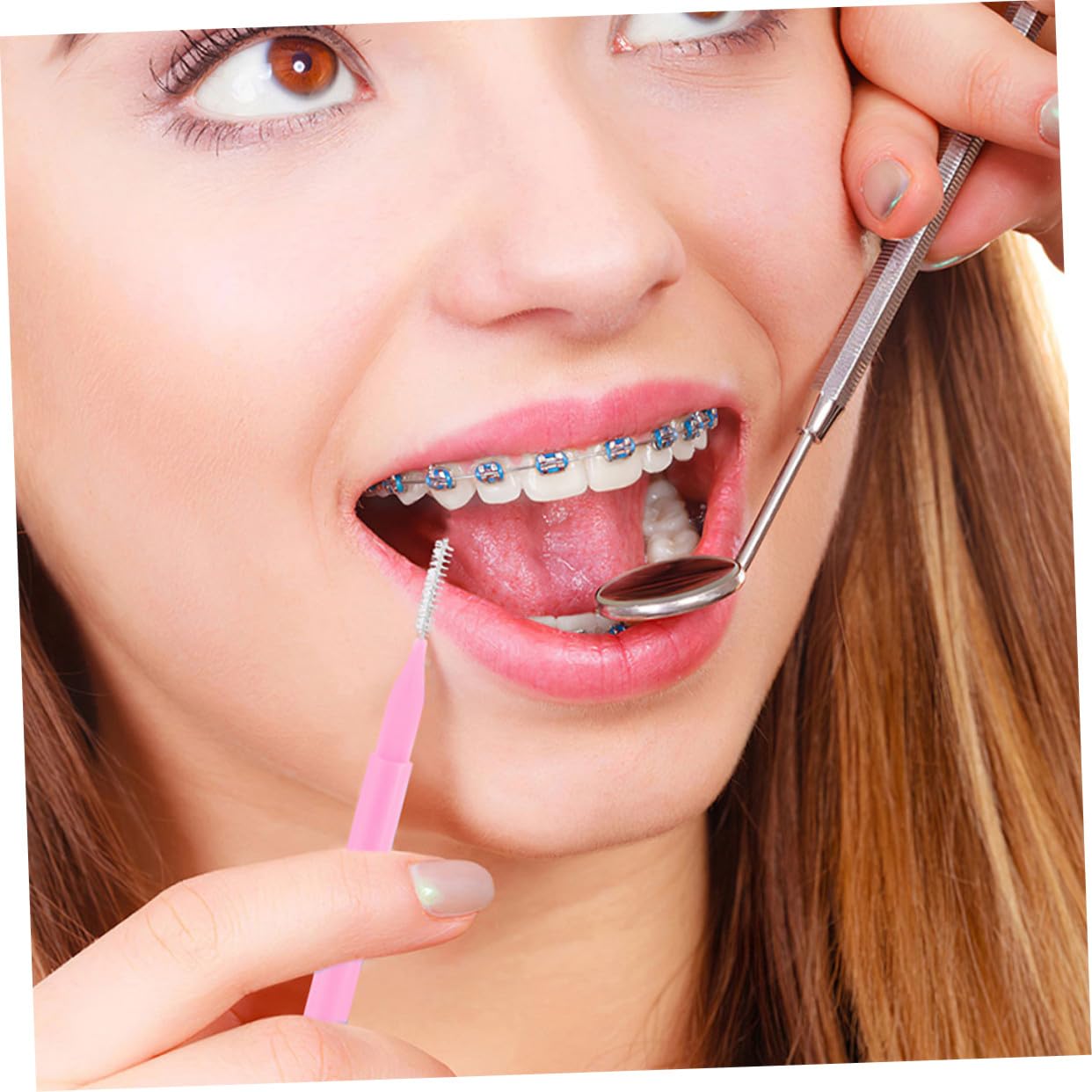 200 piezas Cepillos Interdentales Unidades para Limpieza Oral y Eficaz Diseño Ergonómico para Higiene Bucal Diaria Casa y Viaje