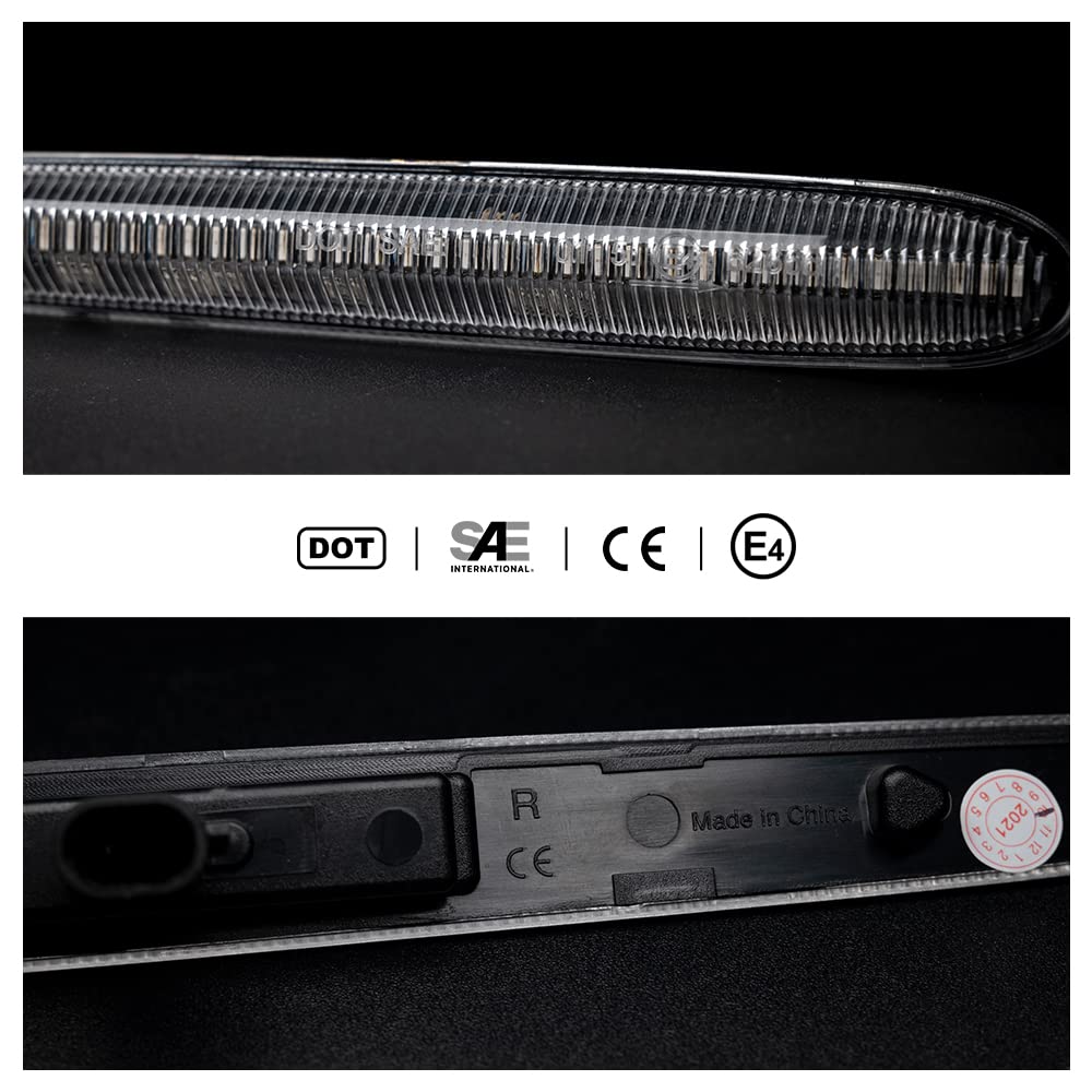 Indicatore laterale LED Indicatore di direzione laterale Ambra Luce frecce compatibile con Alfa Ro.meo Giulietta Hatchback tipo 940 Juliet (Lente trasparente)