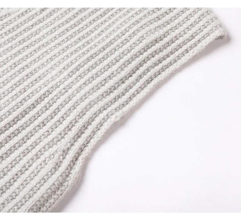 Men V Neck Knit Pullover Street Striped Knitted Pullover Men Sleeveless Casual Sweater Vest4