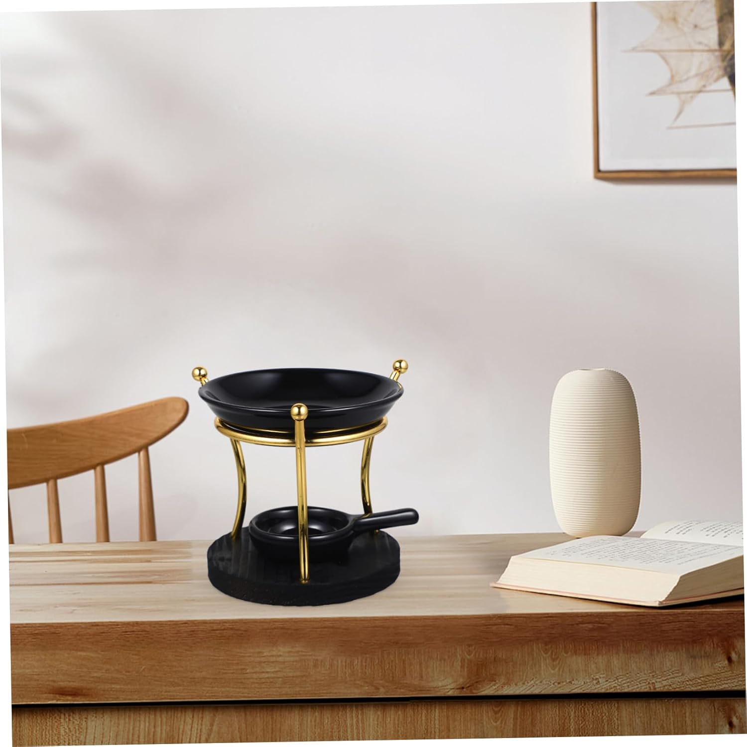 PRETYZOOM 2pcs Ceramic Burner and Tealight Candle Holder Base Incense Holder for Home Decor for Bedroom Living Room and Housewarming