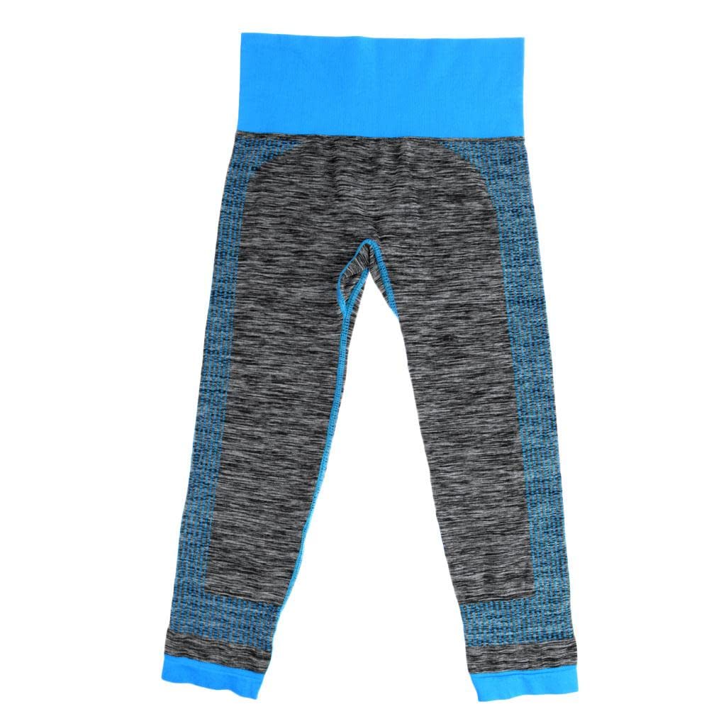 Women Girls Fashionable Breathable Sportswear Yoga Fitness Leggings Running Gym Stretch Sports Pants Capris Grey+Blue|Clothing Shoes & Accessories | Womens Clothing | Athletic Apparel-image-33