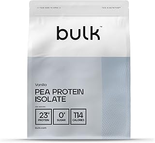 Bulk Pea Protein Isolate Powder, Vegan Protein Shake, Vanilla, 500g