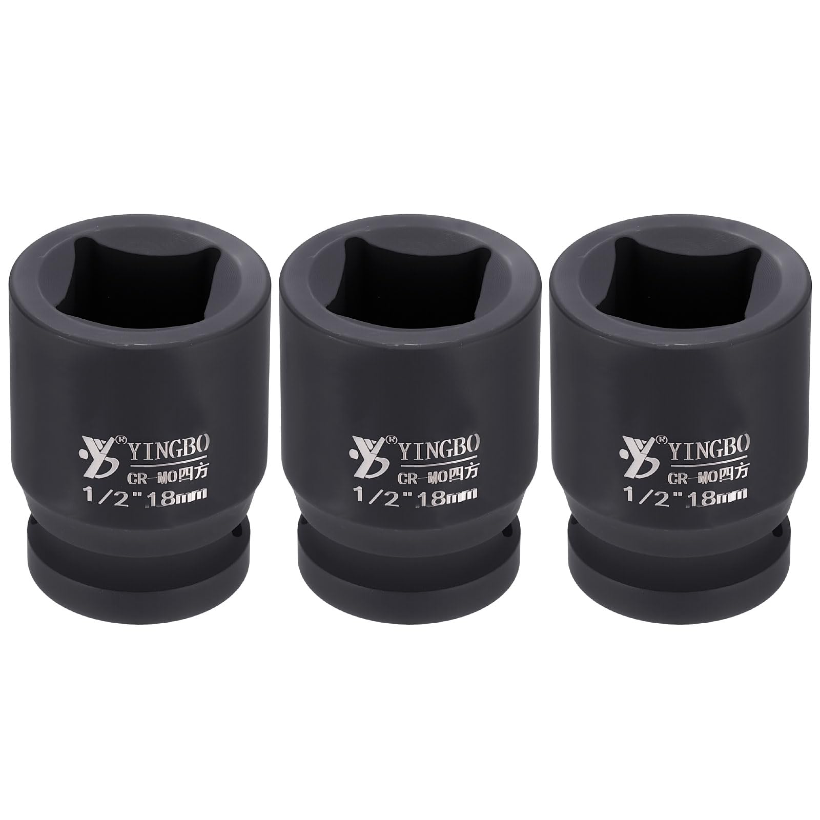 Douille carrée 1/2" 18mm de 45mm en acier 40CR pour réparation mécanique