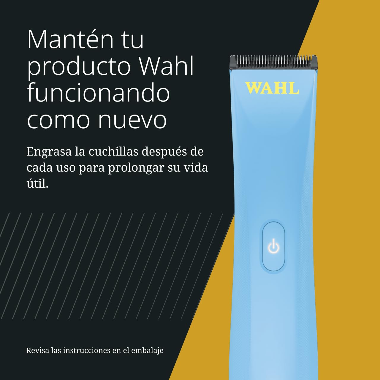 Wahl Cordless Peanut Li, Recortadora Híbrida Cabello y Barba, Azul | Recortadora Híbrida Cabello y Barba Inalámbrica, Motor 7000 RPM, Carga Rápida USB-C, hasta 110 Minutos, Compacta