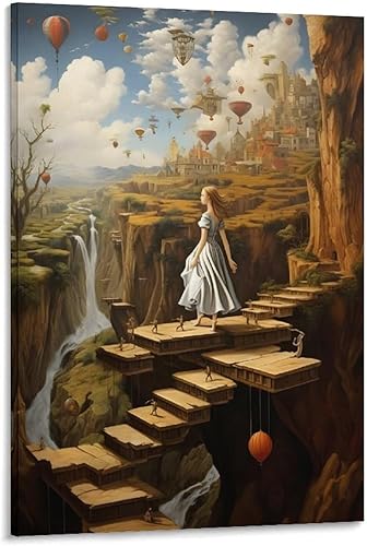 Miniatura 9 de Póster de ilustración de mundo de fantasía, pintura interior, póster decorativo en lienzo, arte de pared, para sala de estar, dormitorio, 16 x 24