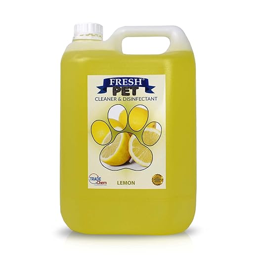 Trade Chemicals Fresh Pet Kennel/Cattery Cleaner & Disinfectant - Kills 99.99% Bacteria - Eliminates Odour (Lemon Fresh)