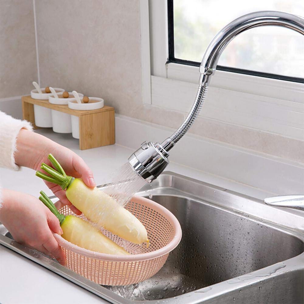 Denique 360 Degree Rotating Water-Saving Sprinkler, Faucet Aerator, 2-Gear Adjustable Head Nozzle Splash-Proof Filter Extender Sprayer for Kitchen Bathroom, Water Faucet Kitchen tap 3