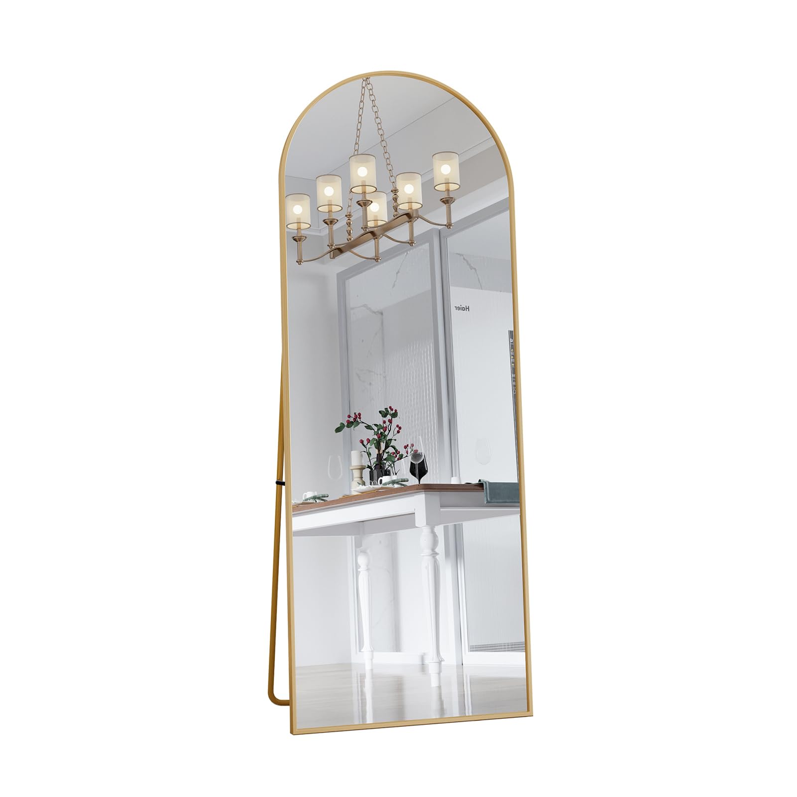 Elara Mirror Compact – 160×80 cm | Arched Full-Length Mirror – Goud