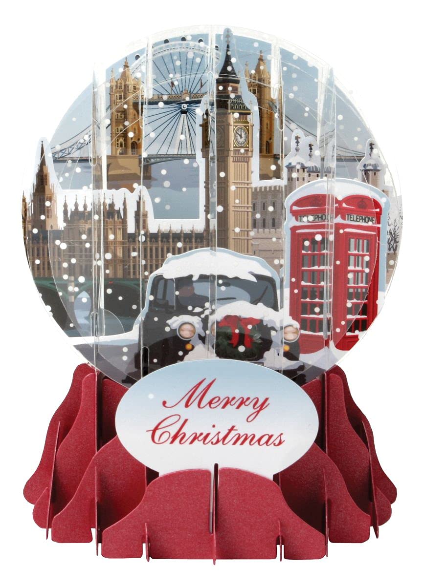 PopShots Studios Pop-up Christmas Medium Snow Globe London in Winter