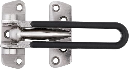 Paquete de 2 cerraduras de puerta de barra oscilante, cerradura de puerta de seguridad sólida para el hogar, cerradura de cadena de puerta interior,