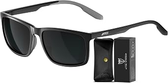 ATTCL Square Ultralight Polarized Sunglasses Men TR90 Frame Driving UV400 | Lightweight Anti Slip Frame Design, Reduces Glare, Fit for Golf, Outdoor, Sun Glasses, Daily UV Protection